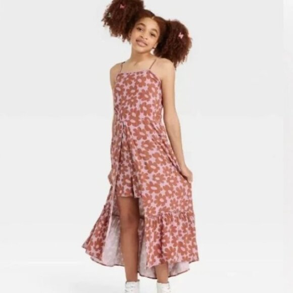 art class Other - Art Class Floral Kids Dress and Romper in Purple and Brown